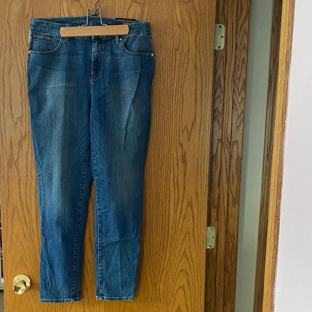 Blue Denim Jeans with Side Embellishment Chico’s